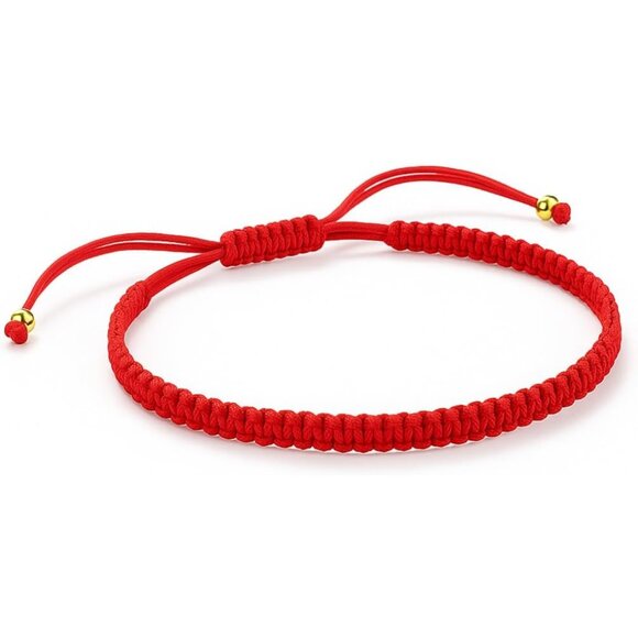 Kabbalah Red String Evil Eye Protection Bracelet Unisex Adjustable Wool Rope - Picture 1 of 6